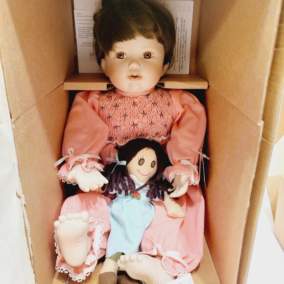 VTG Ashton Drake Porcelain Angel Doll Collection Everlasting Friendship Box COA - Picture 1 of 7